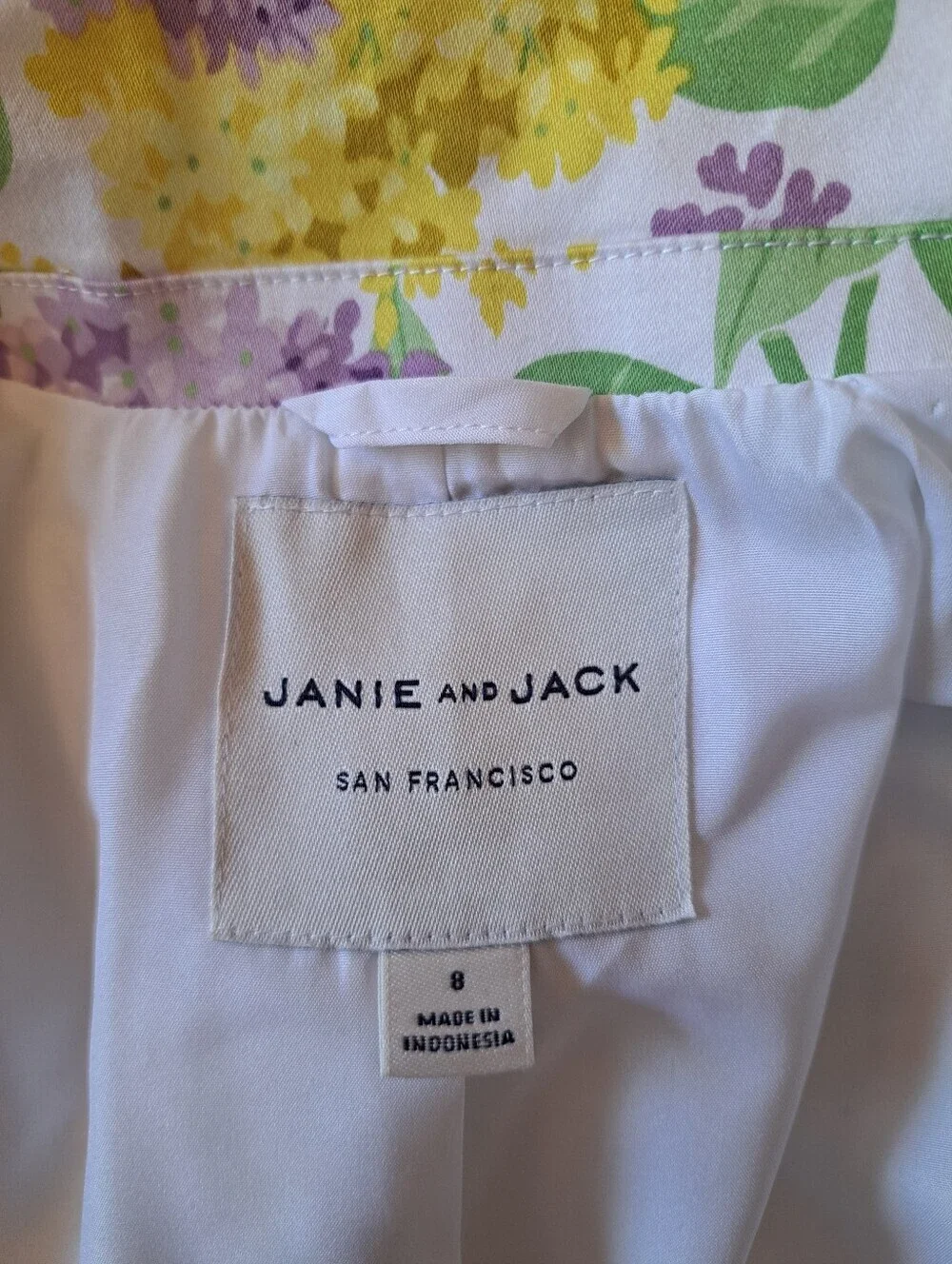 Janie and Jack Yellow, Lavender & Green Floral Jacket Set